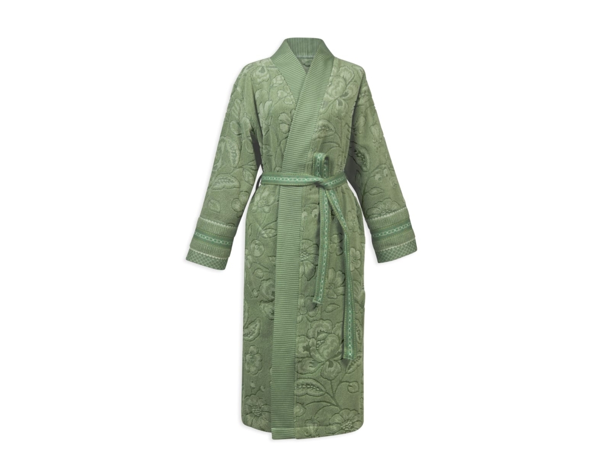 PIP Studio PIP Jasmin Jacquard Bathrobe Green M