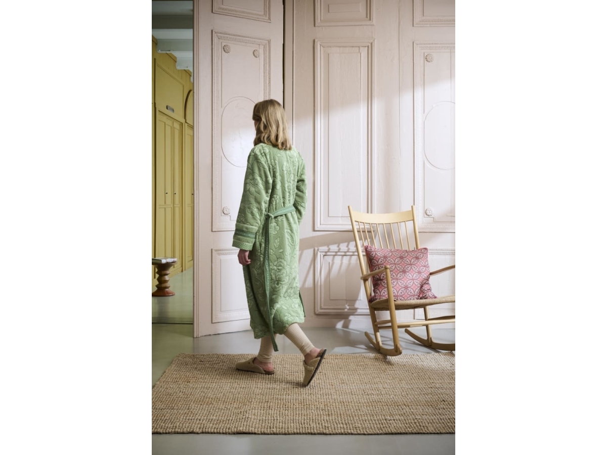 PIP Studio PIP Jasmin Jacquard Bathrobe Green XXL