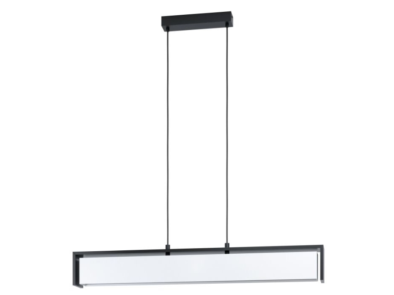 EGLO Valdelagrano-Z, Joustava kiinnitys, Musta, Valkoinen, Musta, Valkoinen, Kangas, Terästä, Puu, Musta, Sisätila