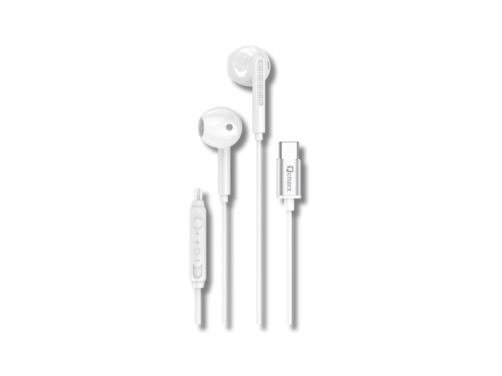 Qcharx Beat Type C Cable Headset/Type C/White Qchbeat1