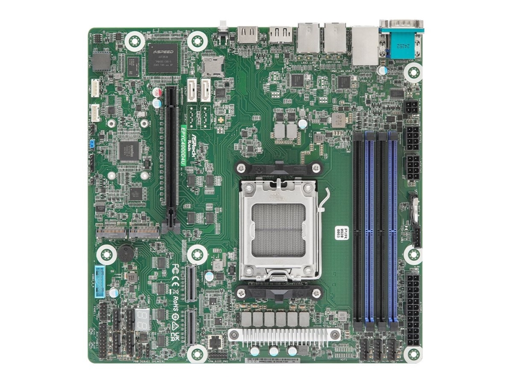 Asrock Epyc4000d4u, Amd, Sockel Am5, Amd Epyc 4004, Amd Ryzen 7000 Serie, Amd Ryzen 8000 Serie, Amd Ryzen 9000 Serie, Ddr5 Sdram, 48 Gb, Dimm