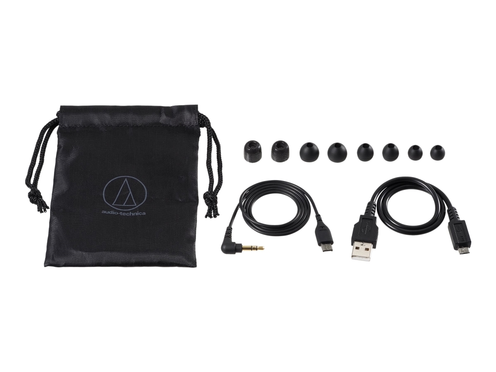 Audio-Technica Quietpoint Ath-Anc100bt - Øreproptelefoner Med Mik. - I Øret - Bluetooth - Trådløs - Aktiv Støjfjerning - 3,5 Mm Jackstik - Sort