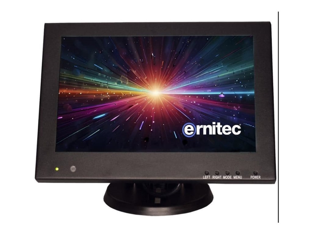 Ernitec - Led-Skærm - 8" - 800 X 600 Svga - 250 Cd/M² - 500:1 - 5 Ms - Hdmi, Vga, 2Xbnc (Composite) - Højtalere - Sort