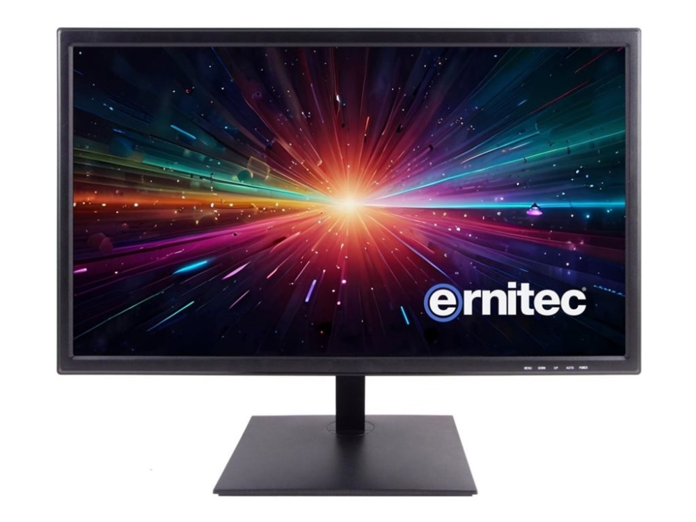 Ernitec - Led-Skærm - 24" - 1920 X 1080 Full Hd (1080P) - Ips - 350 Cd/M² - 1000:1 - 5 Ms - Hdmi, Dvi-I, Dvi-D, Vga, Displayport - Højtalere - Sort