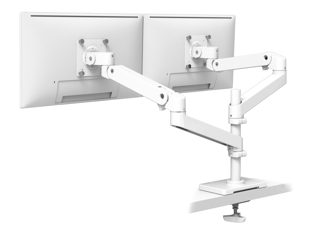 Ergotron Lx Pro - Monteringssæt (Dobbelt Stablearm) - For 2 Lcd Displays - Grommet Montering - Aluminium - Hvid - Skærmstørrelse: Op Til 24" - Skrive