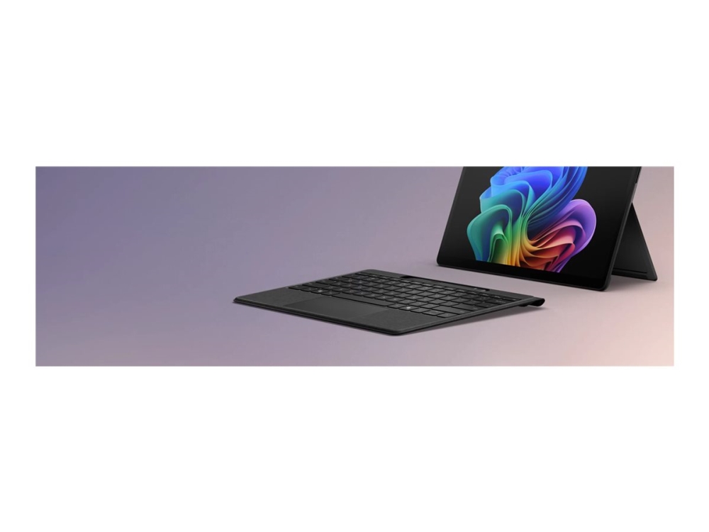 Microsoft Surface Pro Flex Keyboard - Tastatur - med touchpad, accelerometer, Surface Slim Pen 2 opbevaring og opladningsbakke - bagbelyst - trådløs - Bluetooth LE - QWERTY - engelsk - sort - med Slim Pen - for Microsoft Surface Pro 8, Pro 8 for Business, Pro 9, Pro 9 for Business, Pro 10 for Business, Pro (11th Edition), Pro for Business (11th Edition)