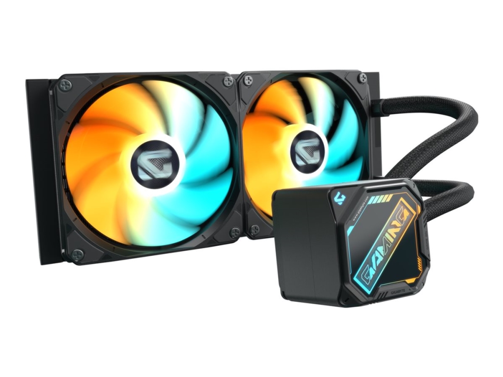 Gigabyte Gaming 240 Flüssigkeitskühler Für Cpu - 2X120mm Argb-Lüfter, Schiebe-Verriegelungsmechanismus, Daisy-Chain, Kompatibel Mit Intel Lga 1851 Un