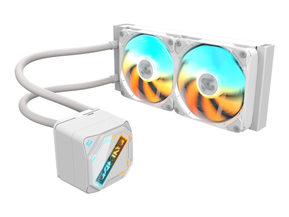 GIGABYTE GAMING 240 ICE - Kylsystem med vätska till processorn - Elementstorlek: 240 mm - (för: LGA115x Socket, LGA1200, LGA1700, LGA1851, AM4, AM5) - kopparbas - 120 mm - vit | Datorkomponenter - Vattenkylning | GameStuff