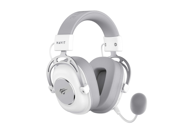 Havit H2002yg (White And Grey), Kabel & Trådløs, 20 - 20000 Hz, Spil, 257 G, Hovedtelefoner, Grå, Hvid