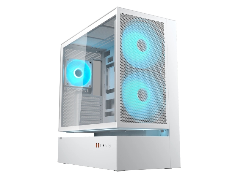 Cougar Gehäuse Midi-Tower, Cfv235, Argb, Mesh, Weiß, Midi Tower, Pc, Weiß, Atx, Ceb, Micro Atx, Mini-Itx, Glas, Stahl, Gaming