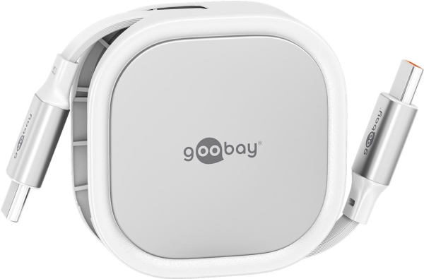 Goobay 77425, 1 M, Usb C, Usb C, Usb 2.0, 0,48 Gbit/Sek., Sølv, Hvid