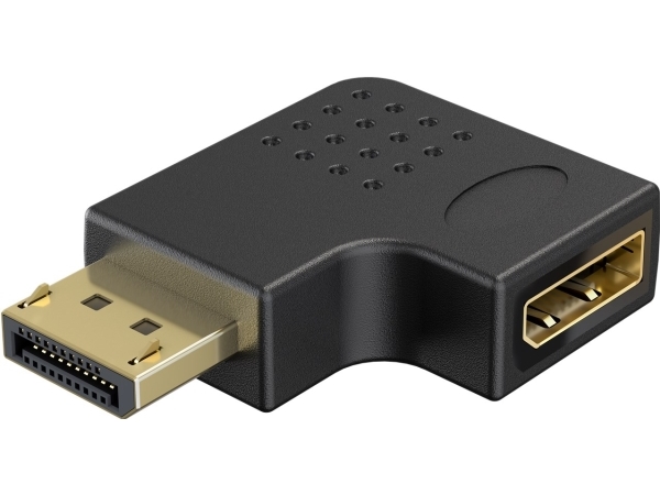 Goobay 77132, Displayport, Displayport, Male, Female, Straight, Left