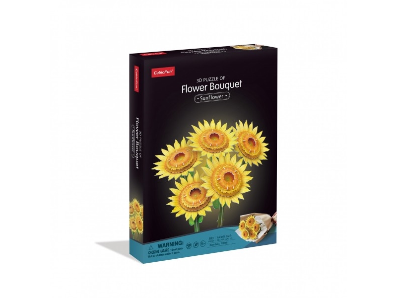 Puzzle Cubicfun Large Cubic Fun Blomsterbuket Med Solsikker