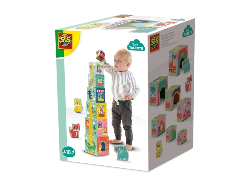 SES Creative Tiny Talents 13142, 0,5 År, 10 styck | Leksaker - För dom minsta - Byggklossar | GameStuff