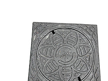 VOTEC 315mm Vendbar kegle - m/dæksel og fals Genbrugsplast