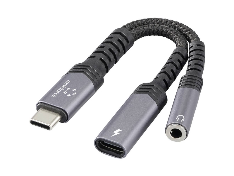 Renkforce Usb-C , Audio Adapterkabel [1X Usb-C Stik - 1X Audio, Stereo (3.5 Mm Jack), Usb-C Indgang] Usb-C Audio+Charge Adapter 7.50 Cm Fleksibel