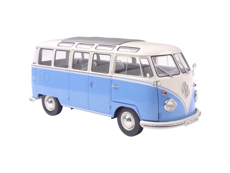 Solido Pkw-Modell Volkswagen (Vw) T1 21 Windows B. Blau/Weiß Fertigmodell Pkw-Modellbau