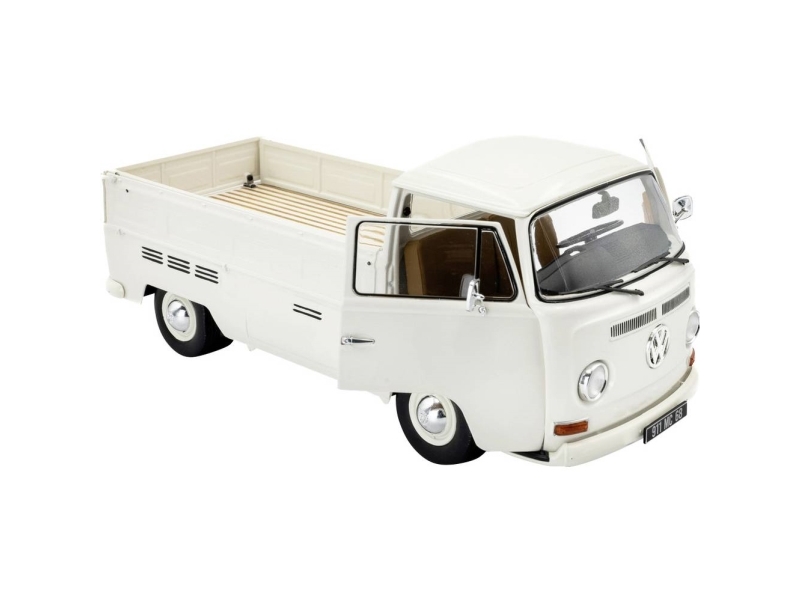 Solido Personbil model Volkswagen (VW) T2 PICK up PORSCHE Racing hvid Færdig model Personbil modelbyg
