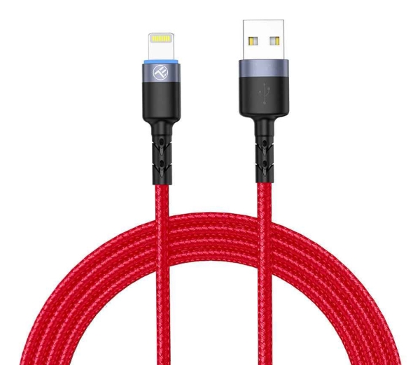Tellur Tll155354, 1,2 M, Lightning, Usb A, Hanstik, Hanstik, Rød
