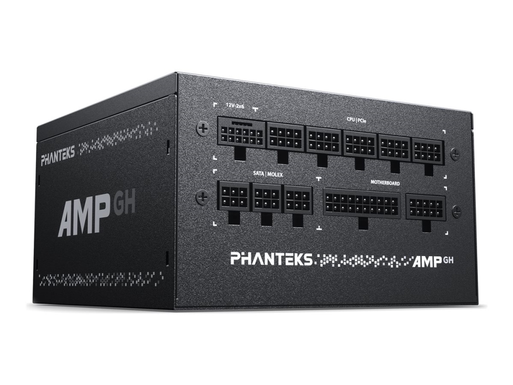 Phanteks AMP GH 850 - Strømforsyning (intern) - helt modulær - ATX12V 3.1 - 80 PLUS Gold - AC 100-240 V - 850 Watt - Europa - sort
