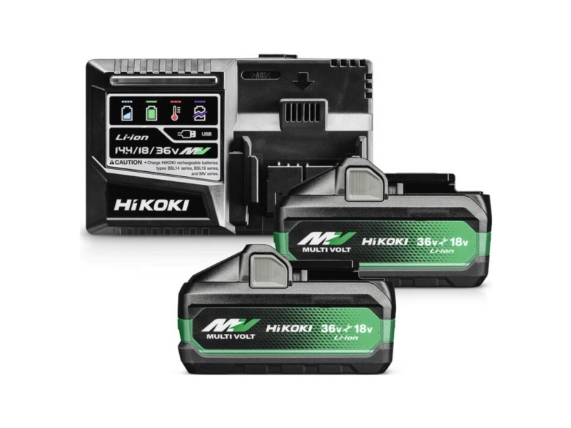 HiKOKI UC18YSL3WJZ Værktøjsbatteri og oplader 18 V, 36 V 4 Ah, 8 Ah
