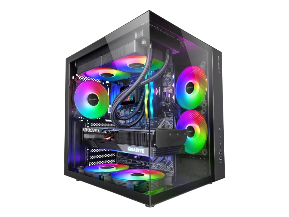 Mars Gaming Mcv-One, Midi Tower, Pc, Schwarz, Atx, Micro Atx, Mini-Itx, Stahl, Gehärtetes Glas, Gaming