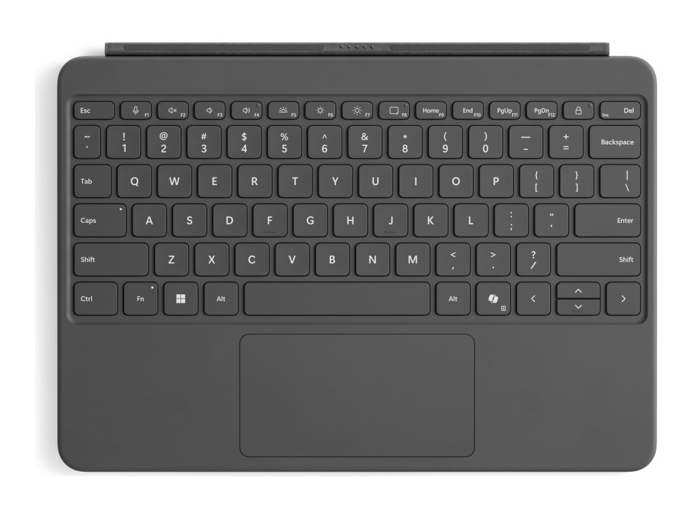 Microsoft Surface Pro Keyboard - 12-Inch - Tastatur - Med Touchpad, Accelerometer - Bagbelyst - Magnetisk Dok - Qwertz - Tysk - Skifer - 70% Genbrugs