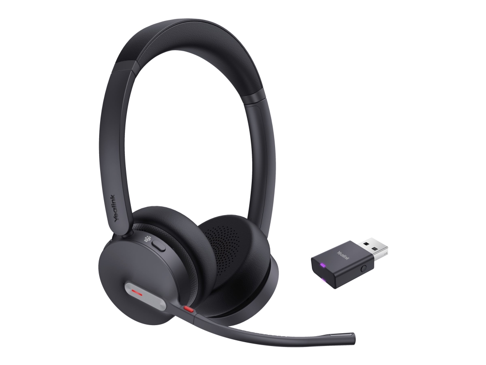 Yealink Wh64 Hybrid Dual Teams, Kabellos, 20 - 20000 Hz, Büro/Callcenter, 331 G, Kopfhörer, Schwarz