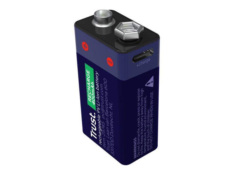 Trust - Batteri - USB-C 9V - Li-Ion - 400 mAh - 4.44 Wh - blå | Datortillbehör - Laddare & Batterier - Övriga batterier | GameStuff