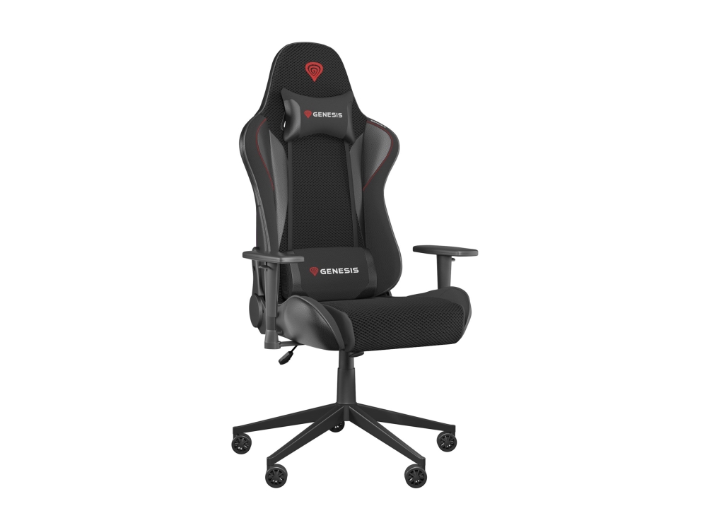 Genesis Nitro 440 G2 - Spillestol - Ergonomisk - Armstøtter - T-Formet - Vippe - Sensimesh Fabric, Økolæder - Sort