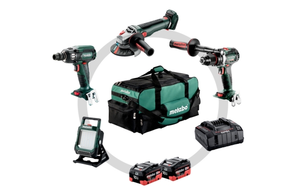 Metabo 685209000, Cordless Angle Grinder, Trådløs Kombiboremaskine, Batteridrevet Slagnøgle, Cordless Worklight, Sort, Grøn, Rød, 4250 Bpm Or Slag I