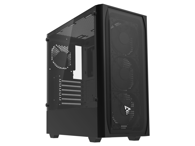 Savio Noctis Flow, Terning, Pc, Sort, Atx, Micro Atx, Mini-Itx, Hjemme/Kontor, 17 Cm