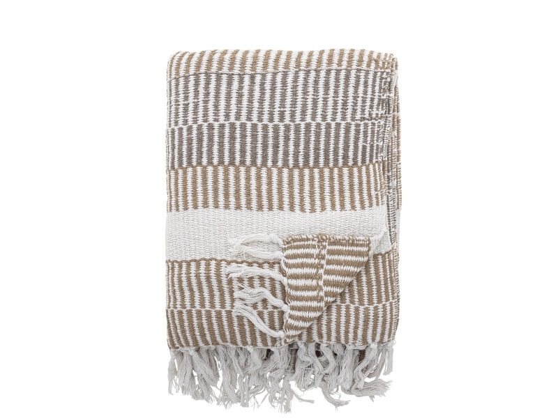 Creative Collection Isnel Plaid, Natur, Genanvendt Bomuld