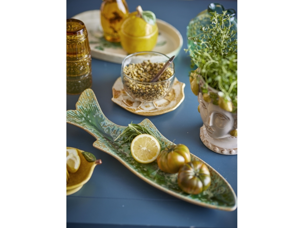 CREATIVE COLLECTION Hadden serveringsfat, grön, stengods | Bordssättning - Tillbehör för bordet - Bagare | GameStuff