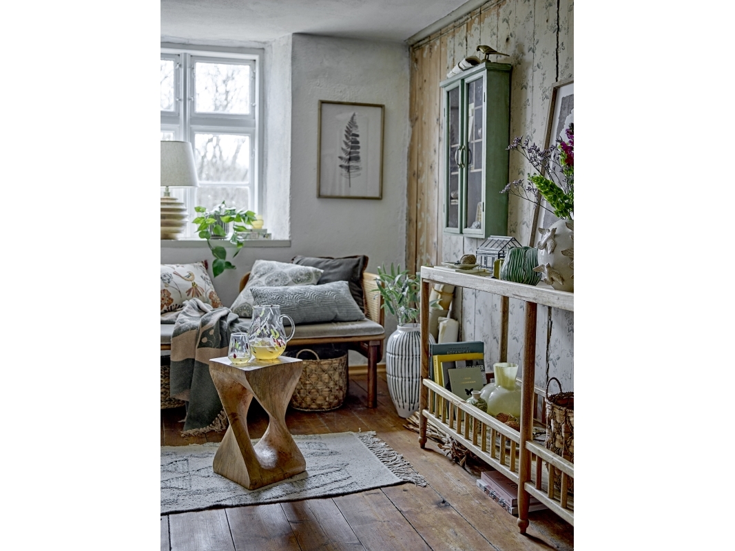 Skab "Hazem" retro grøn m/ glaslåger & rumdeler - Bloomingville H: 80