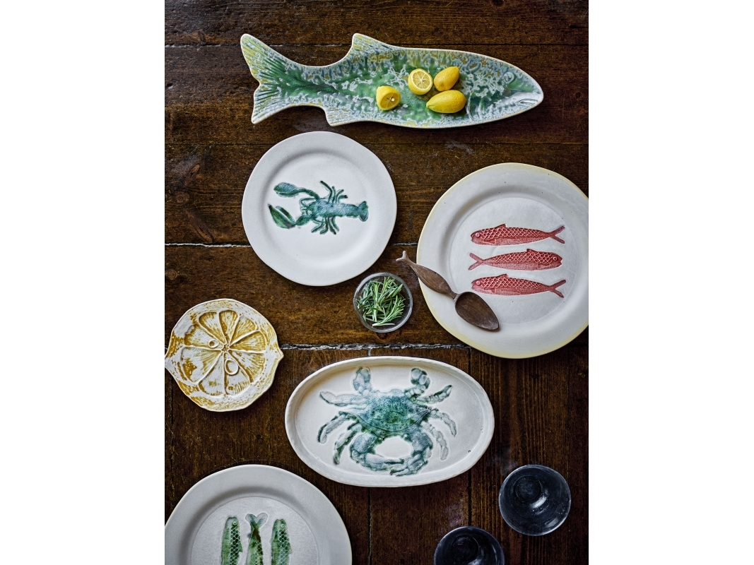 Bloomingville - Hadden Tallerken, Grøn, Stentøj, D27xH2 cm, Set of 4