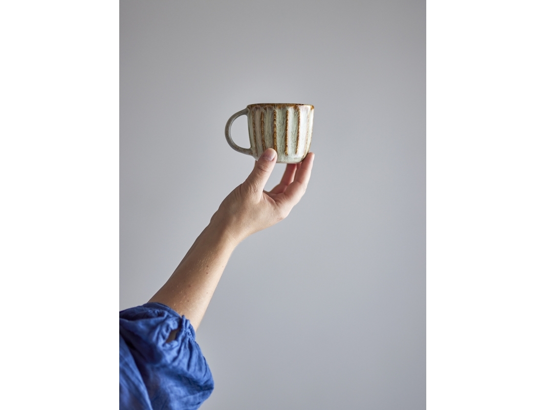 CREATIVE COLLECTION Fleur kopp, natur, stengods | Bordssättning - Par - Muggar & koppar | GameStuff