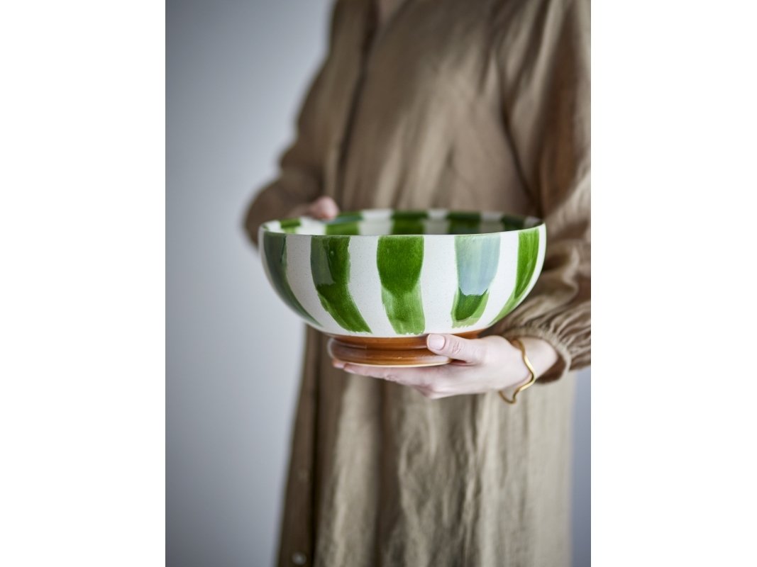 Creative Collection - Shakti Skål - Grøn - Stentøj Keramik