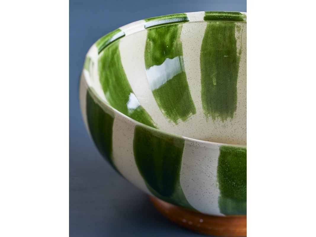 Creative Collection - Shakti Skål - Grøn - Stentøj Keramik