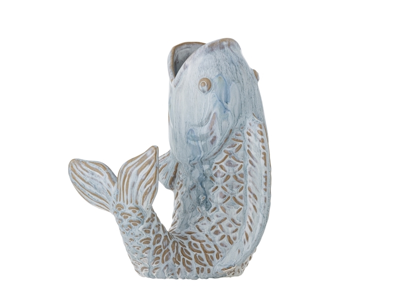 Creative Collection Hiro Vase, Blau, Steingut