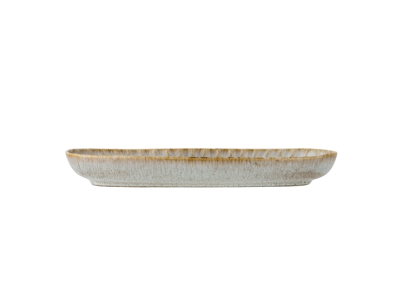 Creative Collection Fleur Servierplatte, Natur, Steingut
