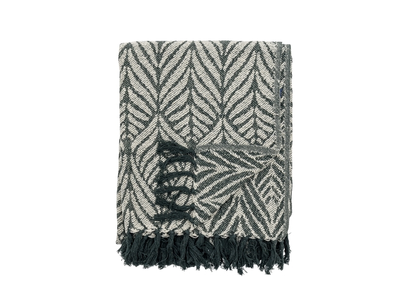 Creative Collection Ugento Plaid, Grøn, Genanvendt Bomuld