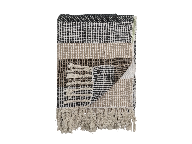 Creative Collection Isnel Plaid, Brun, Genanvendt Bomuld