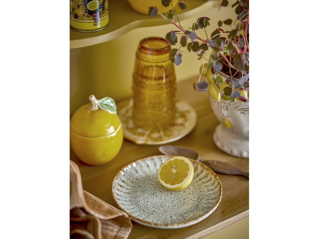 Bloomingville Creative Collection Fleur tallrik, natur, stengods | Bordssättning - Par - Plattor | GameStuff