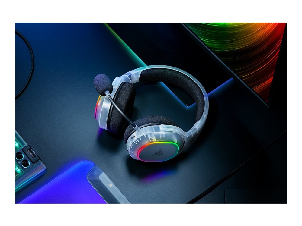 Razer Barracuda X Chroma - Headset - Fuld Størrelse - Bluetooth/2,4 Ghz Radiofrekvens - Trådløs - Fantom Hvid