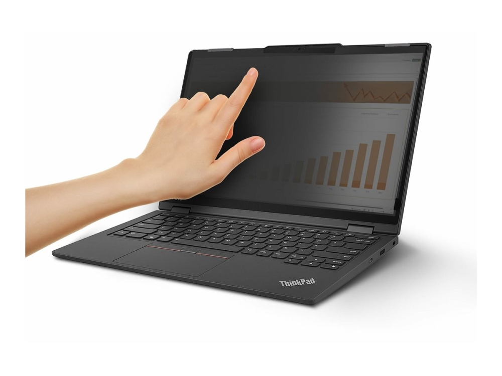 Startech.Com Lenovo X13 Yoga Gen 4 Bright Privacy Screen Filter With Touch, Flip-Over, 75% Light Transmittance, Anti-Glare Privacy Filter, +/- 30 Deg