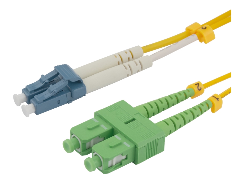 Deltaco - Netzwerkkabel - Lc/Upc Singlemode (Stecker) Auf Sc/Apc Singlemode (Stecker) - 1 M - 1 M. - Glasfaser - Duplex - 9/125 Mikron - Os2 - Haloge