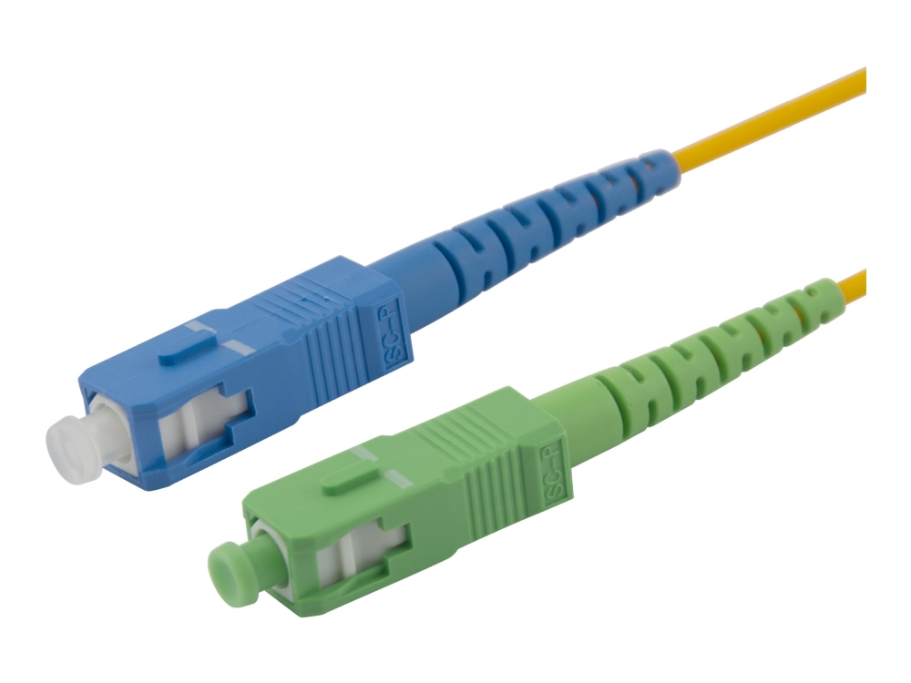 OS2 Fiberkabel, SC - SC, simplex, UPC/APC, 0,5 m