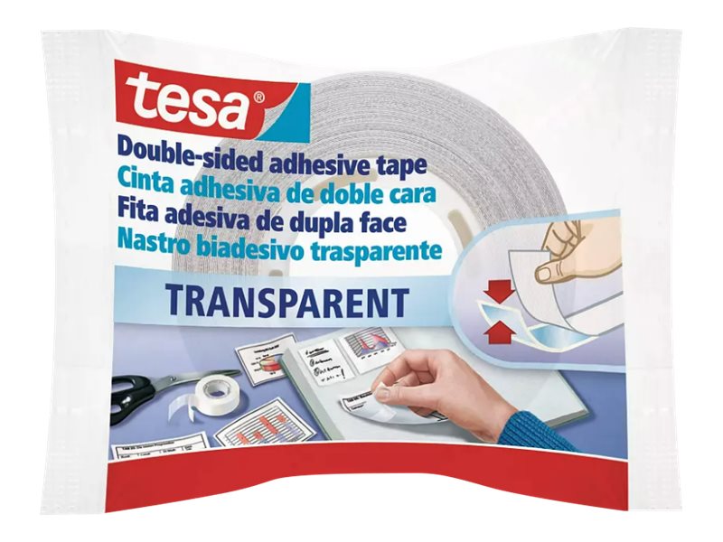 Tesa - Dobbeltsidet tape - 12 mm x 10 m - polypropylen - krystalklar