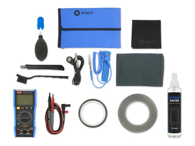 iFixit IF145-460-1, Työkalusarjat, Universaali, Puhdistusliina, Pölynpuhallin, Mattoveitsi, 1 kpl